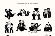 People in Love: Hand-Drawn Line Art, a Person Illustration by Veyla (Thumbnail 5 of 12)