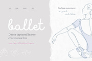 One Line Ballet Illustrations, a Person Illustration by Alina Kruss (Thumbnail 1 of 4)