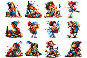 Whimsical Camping Girl Clipart PNG, a Person Illustration by Designking (Thumbnail 2 of 5)