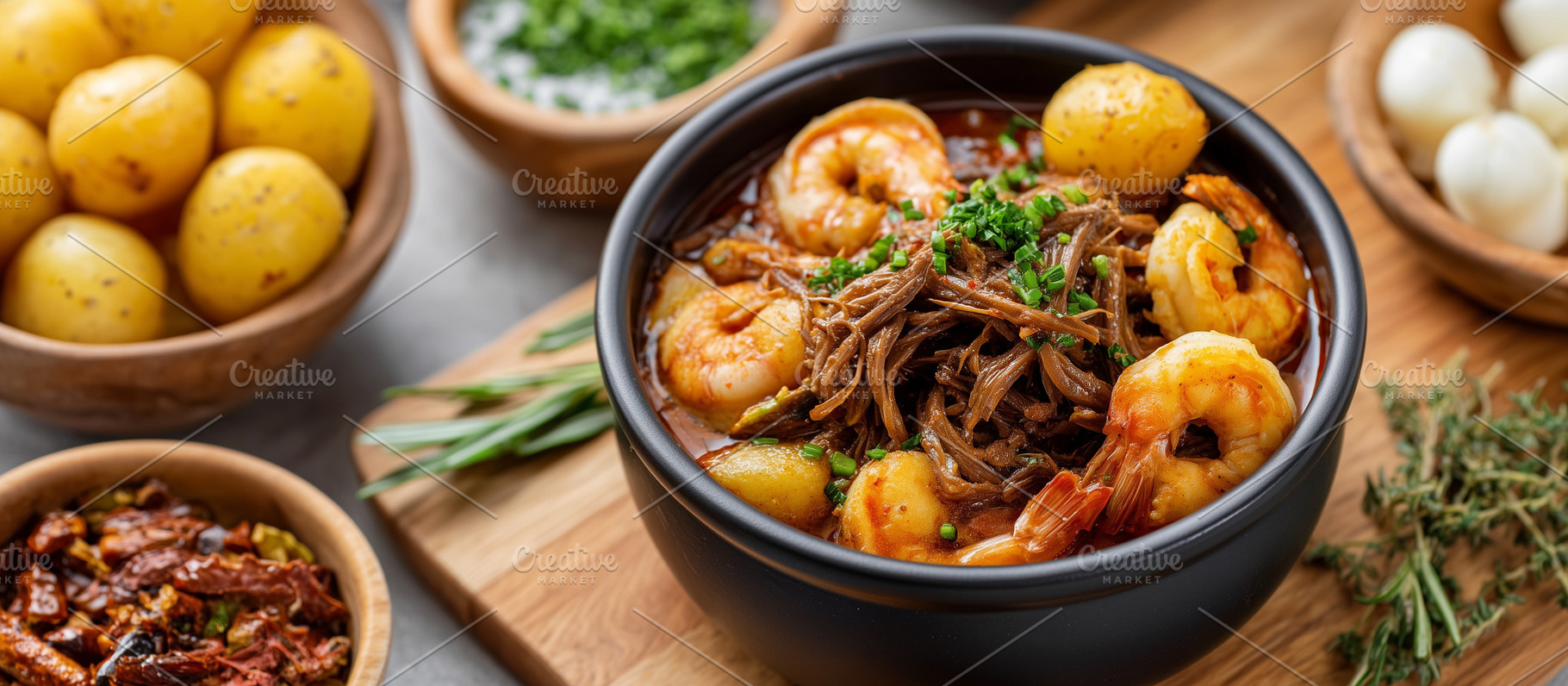 Delicious seafood stew with shrimp, a Food & Drink Photo by MistyDay