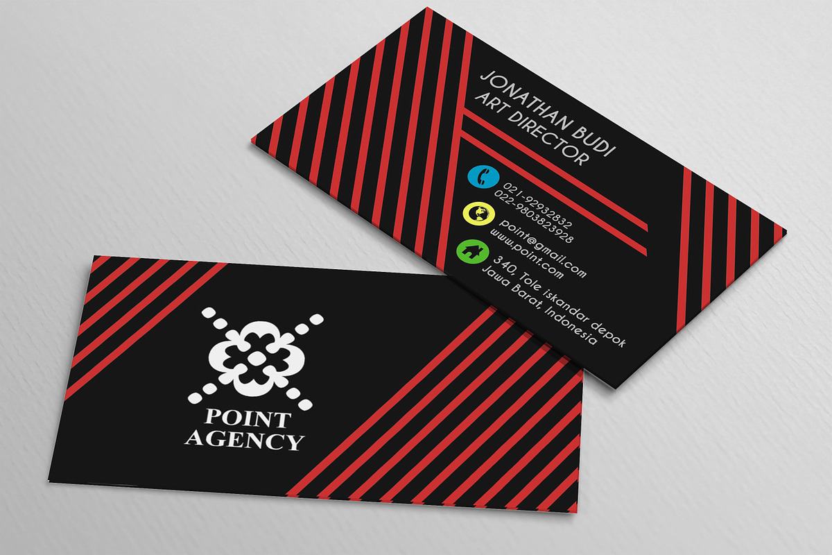 Modern Colorful Line Business Card, a Business Card Template by Sahade Studio (Photo 5 of 5)