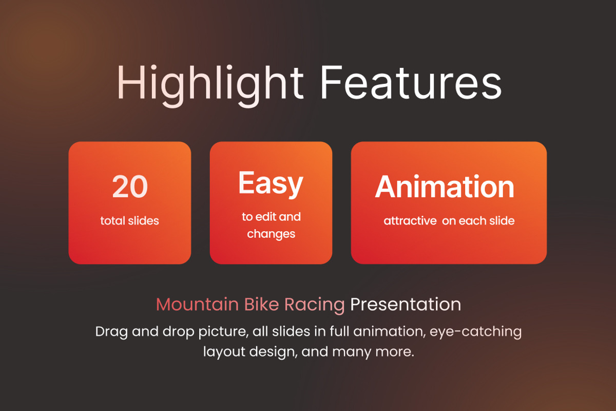 Mountain Bike Racing Google Slides, a Presentation Template by Loin Studio (Photo 2 of 4)