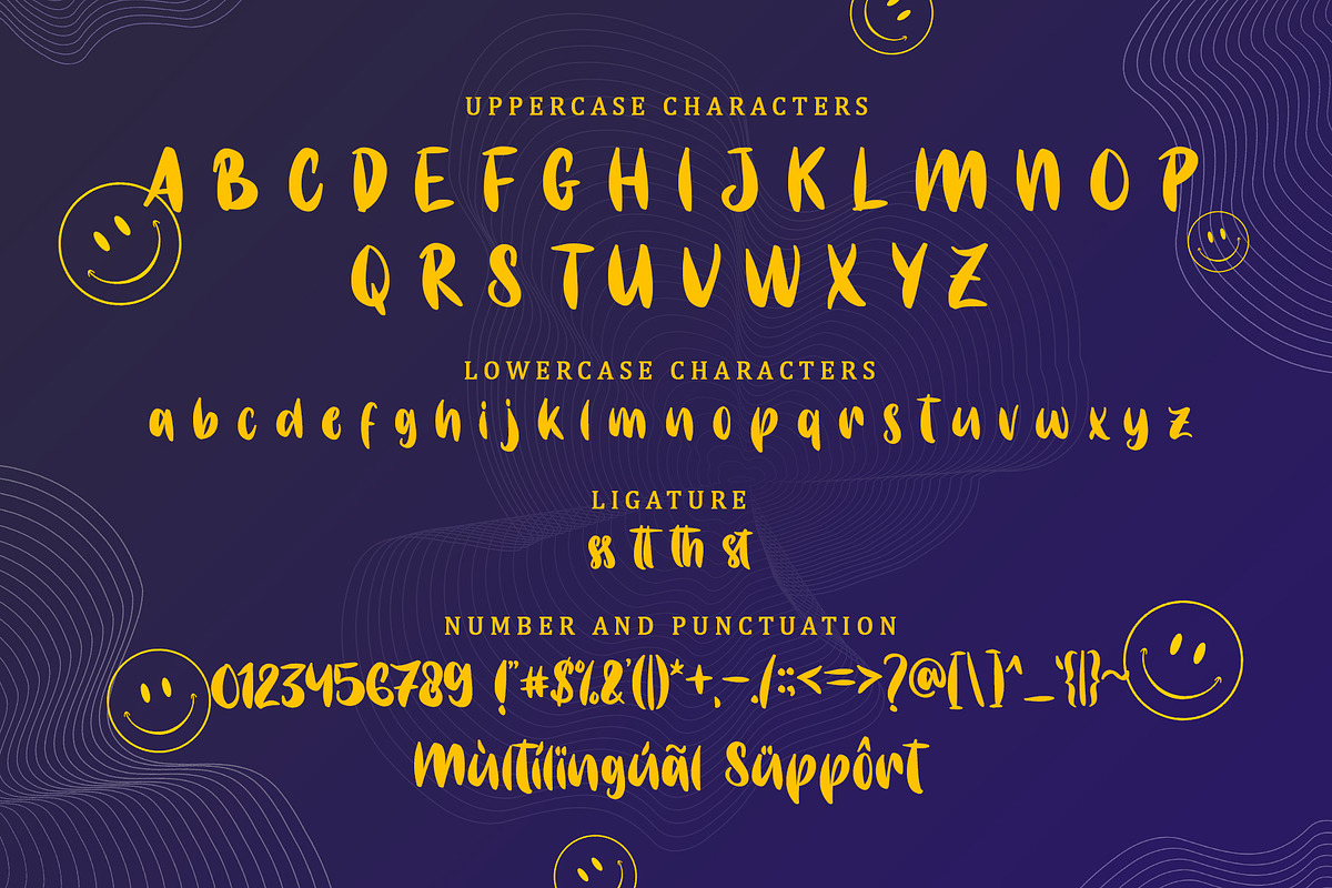 Smile Yellow - Display Font, a Handwritten Font by alifryanzulfikar (Photo 7 of 8)