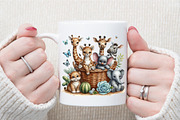Watercolor Safari Baby Animals Clipa, an Illustration by Sublimation Artist (Thumbnail 5 of 6)