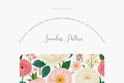 Blush Garden Roses Seamless Pattern, a Pattern Graphic by Pati Charm Studio (Thumbnail 2 of 6)