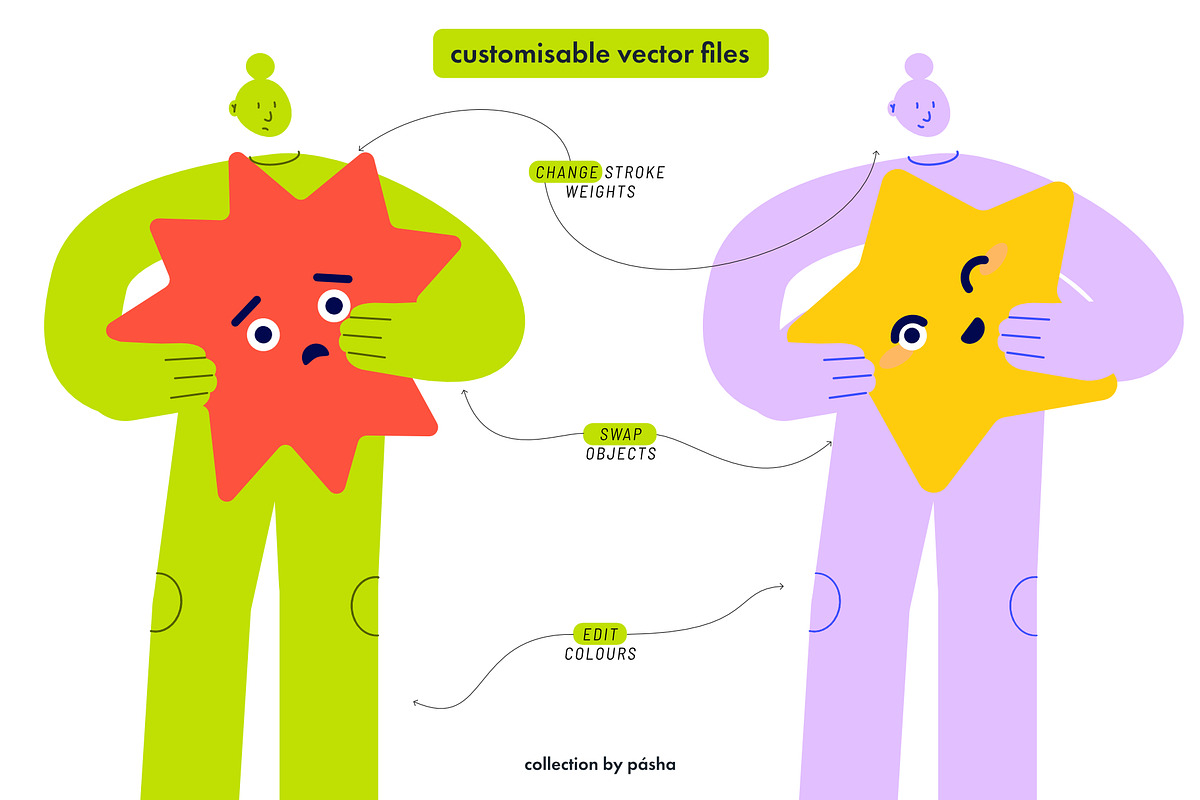 Abstract Character & Emotions, an Education Illustration by Pásha (Photo 5 of 7)
