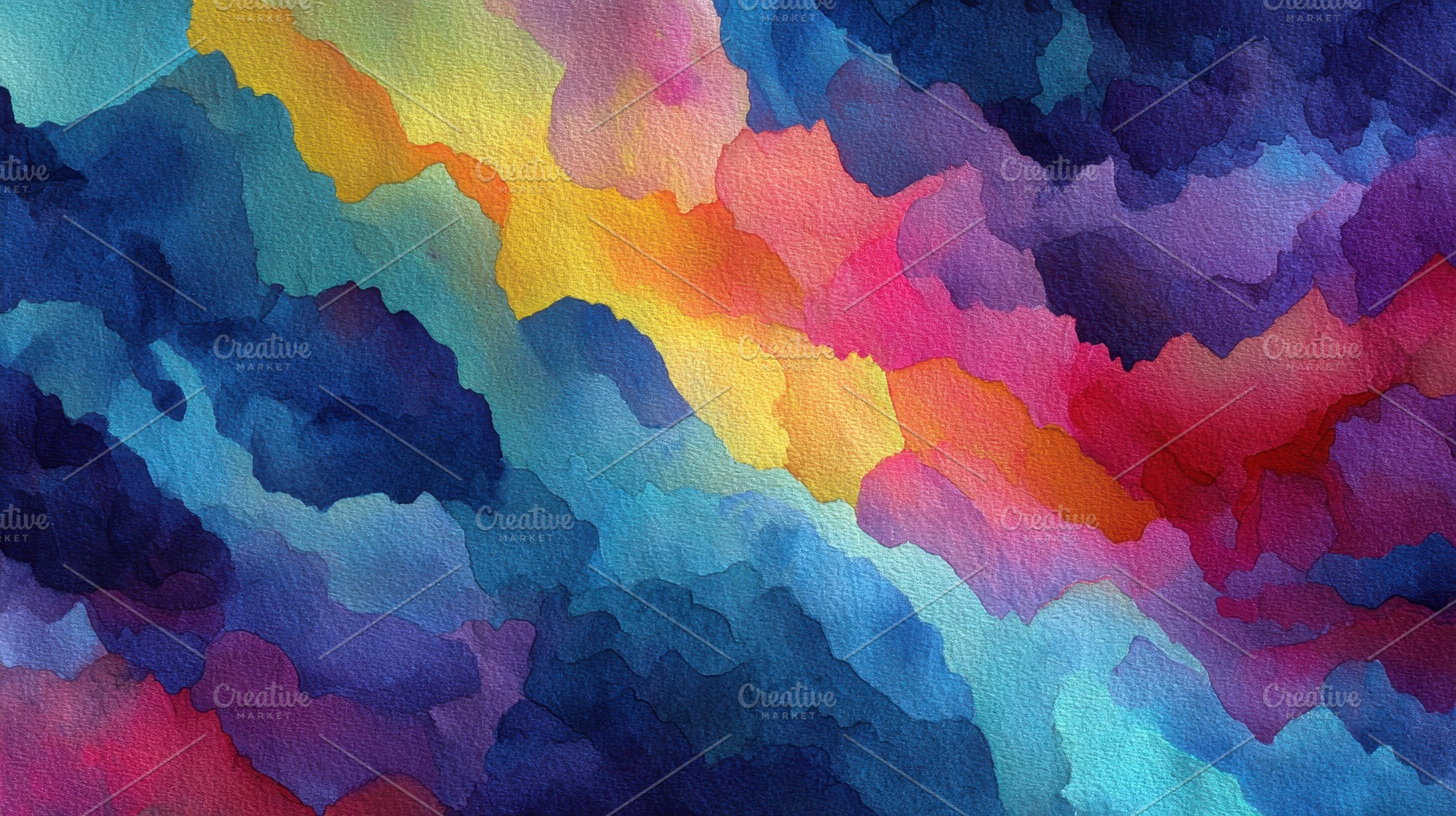 Colorful abstract watercolor pattern, a Photo by Pavel_design