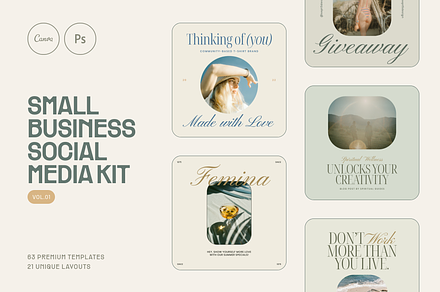 Small Business Social Media CANVA+PS, a Social Media Template by September 5th