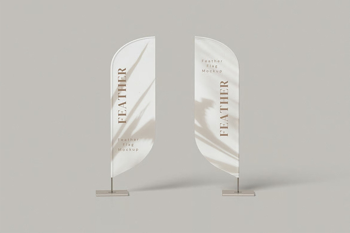 Feather Flag Mockup, an Advertising Mockup by zpackcreative (Photo 4 of 5)