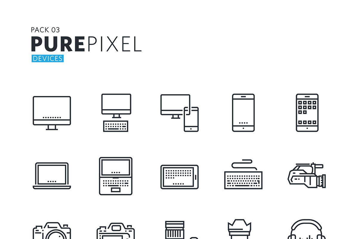 Pure Pixel Icons, an Outline Icon by PureSolution (Photo 4 of 8)