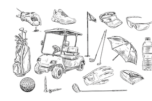 Golf Sport Handdrawn Collection