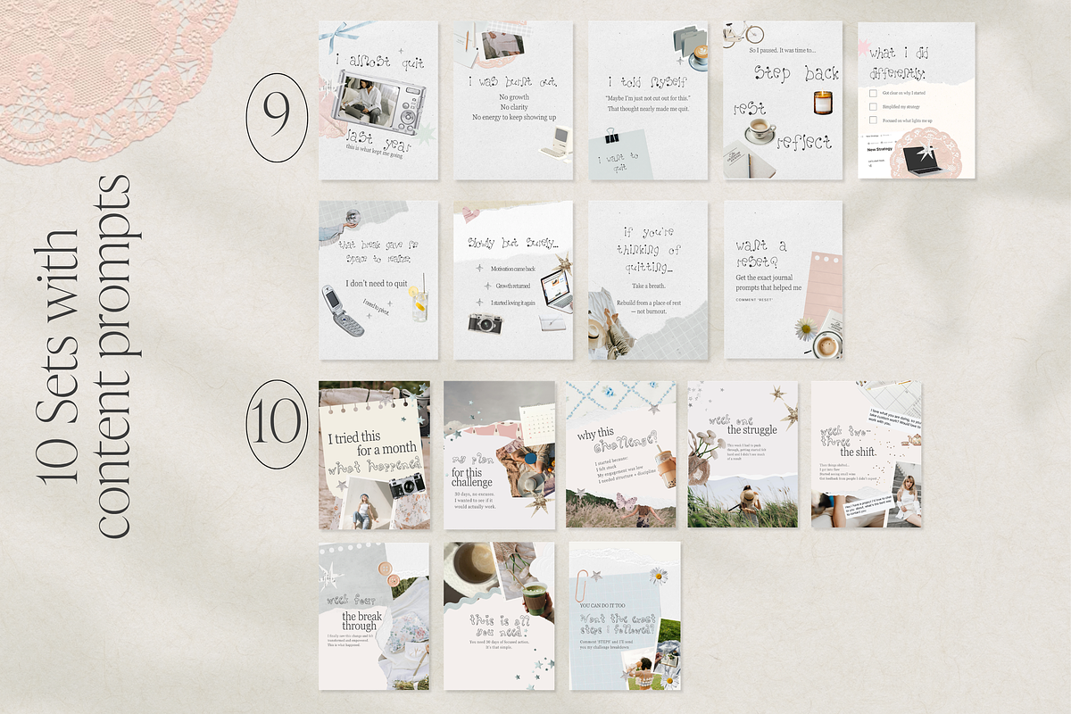 Whimsy Instagram Carousels Canva, a Social Media Template by Tabitha Emma (Photo 6 of 11)