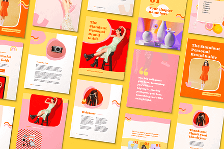 Bold & badass | Colorful Canva Ebook, a Magazine Template by Kurly Creative