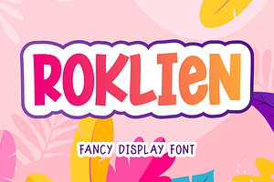Roklien || Fancy Display Font, a Font by Pandanwangi