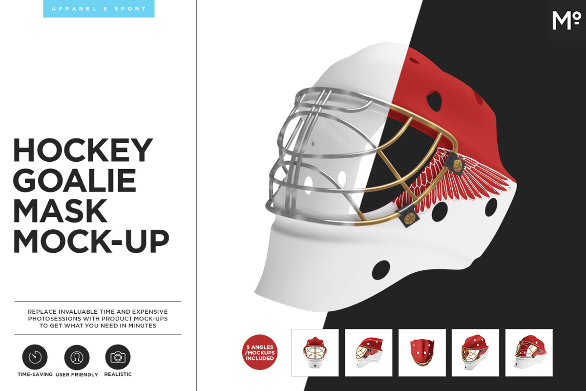 Hockey Goalie Mask Mock-up, a Household Mockup by Mocca Mockups Store (Photo 1 of 10)