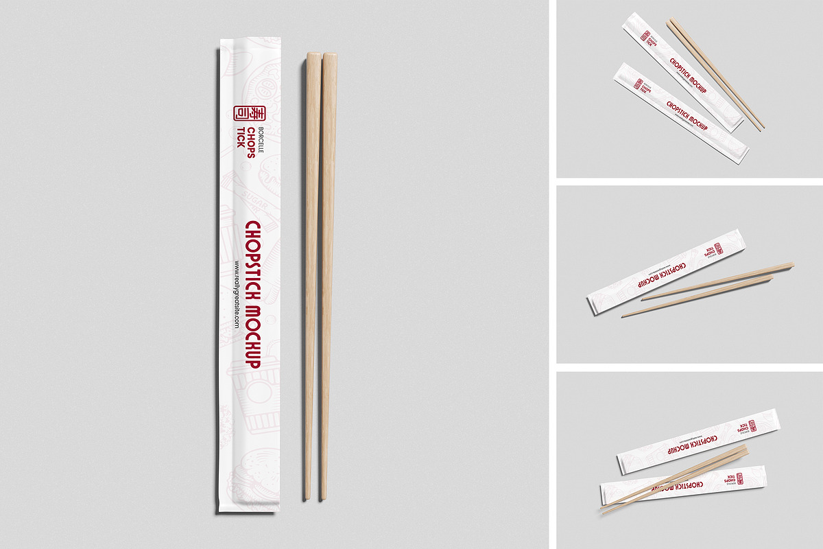 Chopstick Mockup, an Advertising Mockup by swsi-studio (Photo 1 of 5)