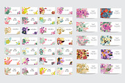 123 Floral Cards Set, a Card Template by Sunset&Sea Design (Thumbnail 1 of 4)