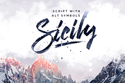 New. Sicily Script Font., a Script Font by kavoon (Thumbnail 1 of 9)