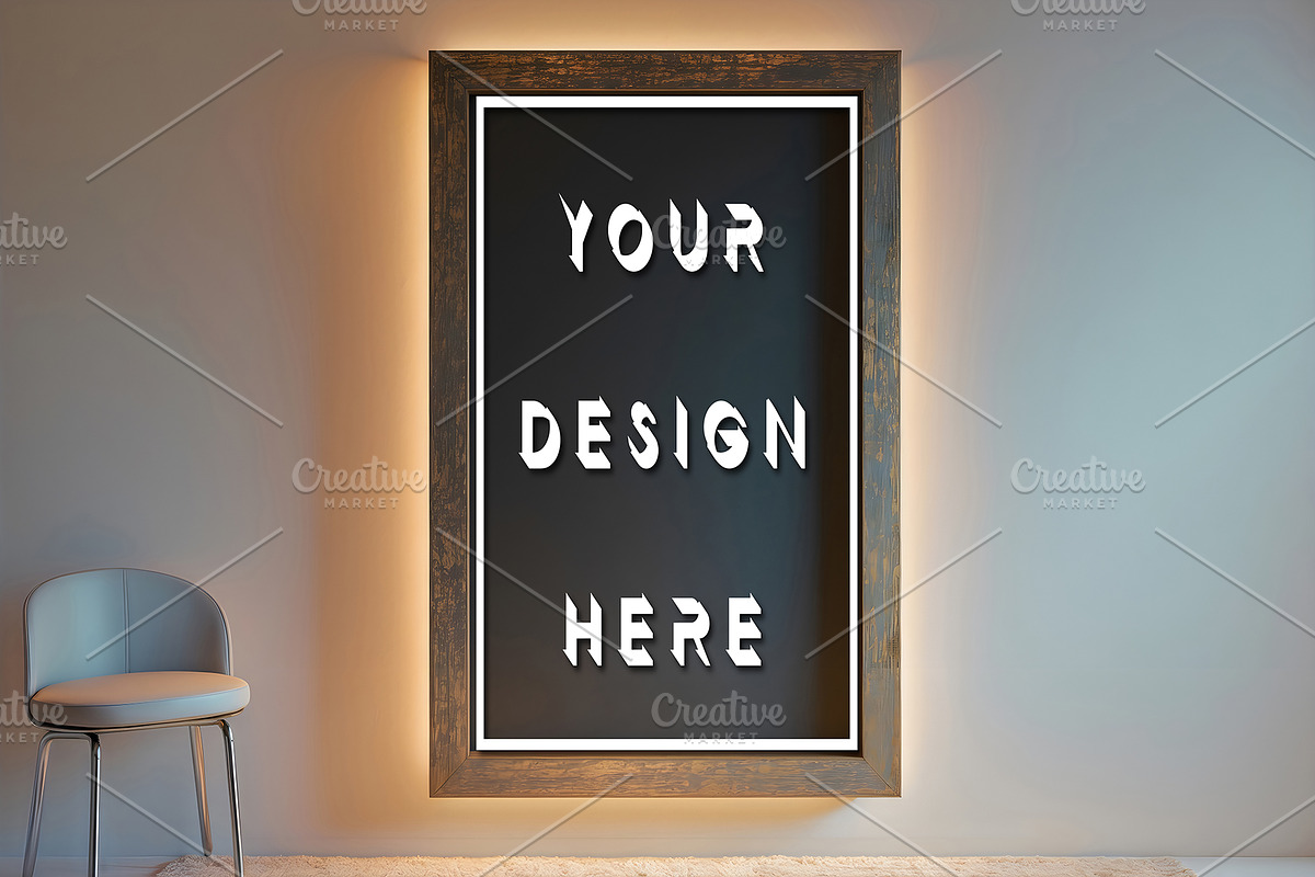 Chalkboard Frame Mockup, an Advertising Mockup by ForhadGFX (Photo 8 of 9)