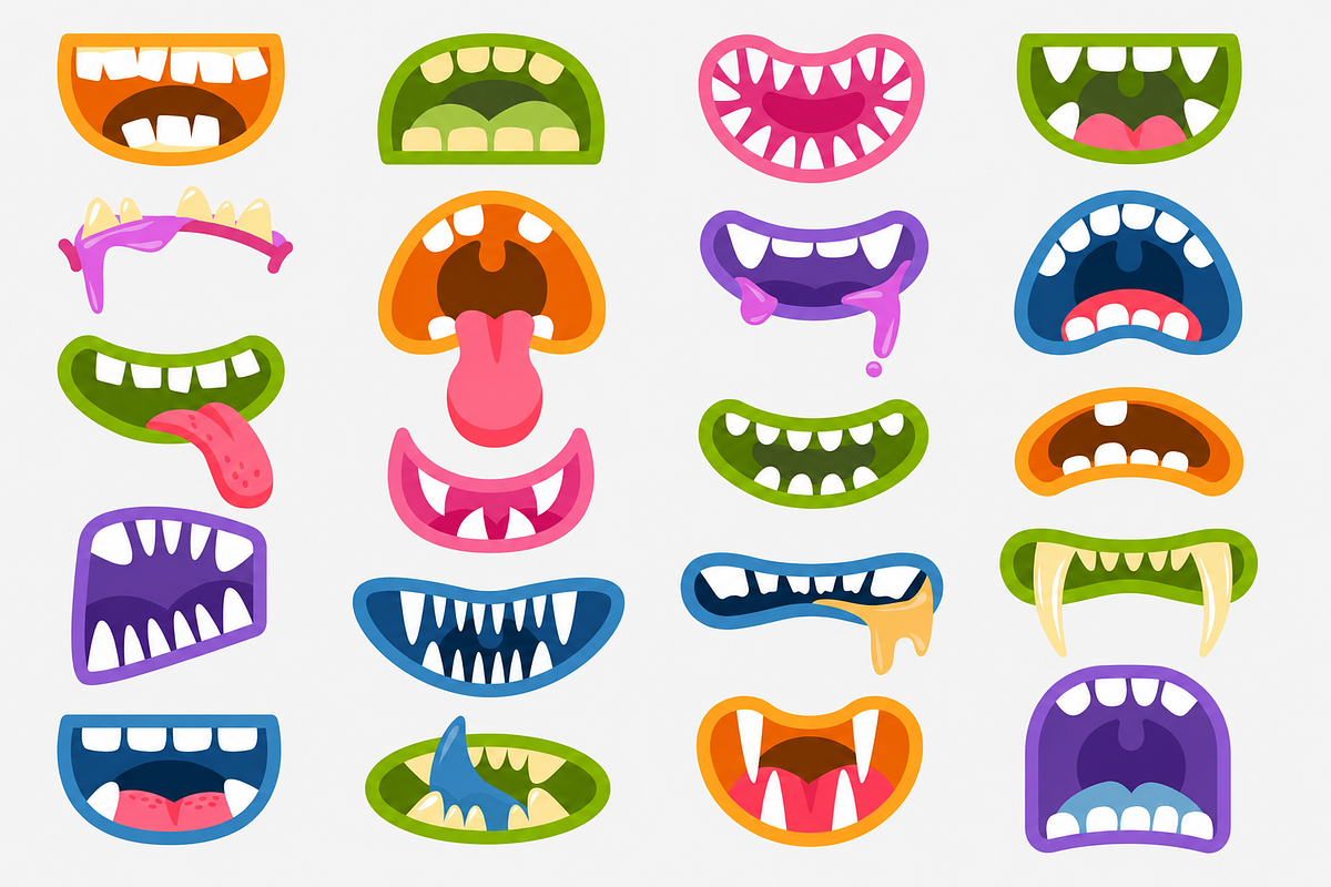 Cute Doodle Monsters, a Seasonal Illustration by Anna Studio (Photo 9 of 11)