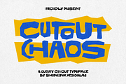 Cutout Chaos – Quirky Cutout Font, a Handwritten Font by shineink.designlab (Thumbnail 1 of 12)