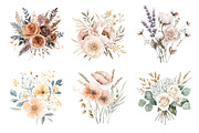 Boho Mother's Day Floral Bouquets, an Illustration by CreationArt (Thumbnail 4 of 5)