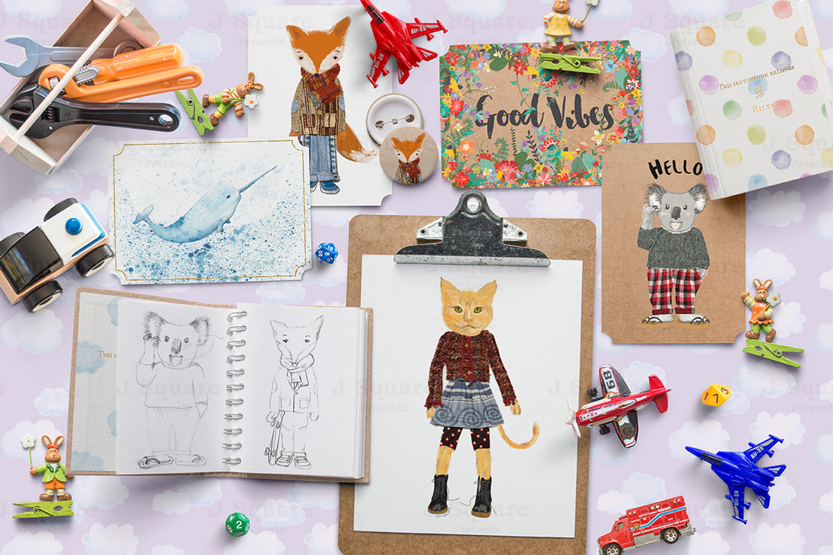 KidFriendlyProps&CardMockups, a Books & Magazine Mockup by JSquarePresents (Photo 2 of 10)