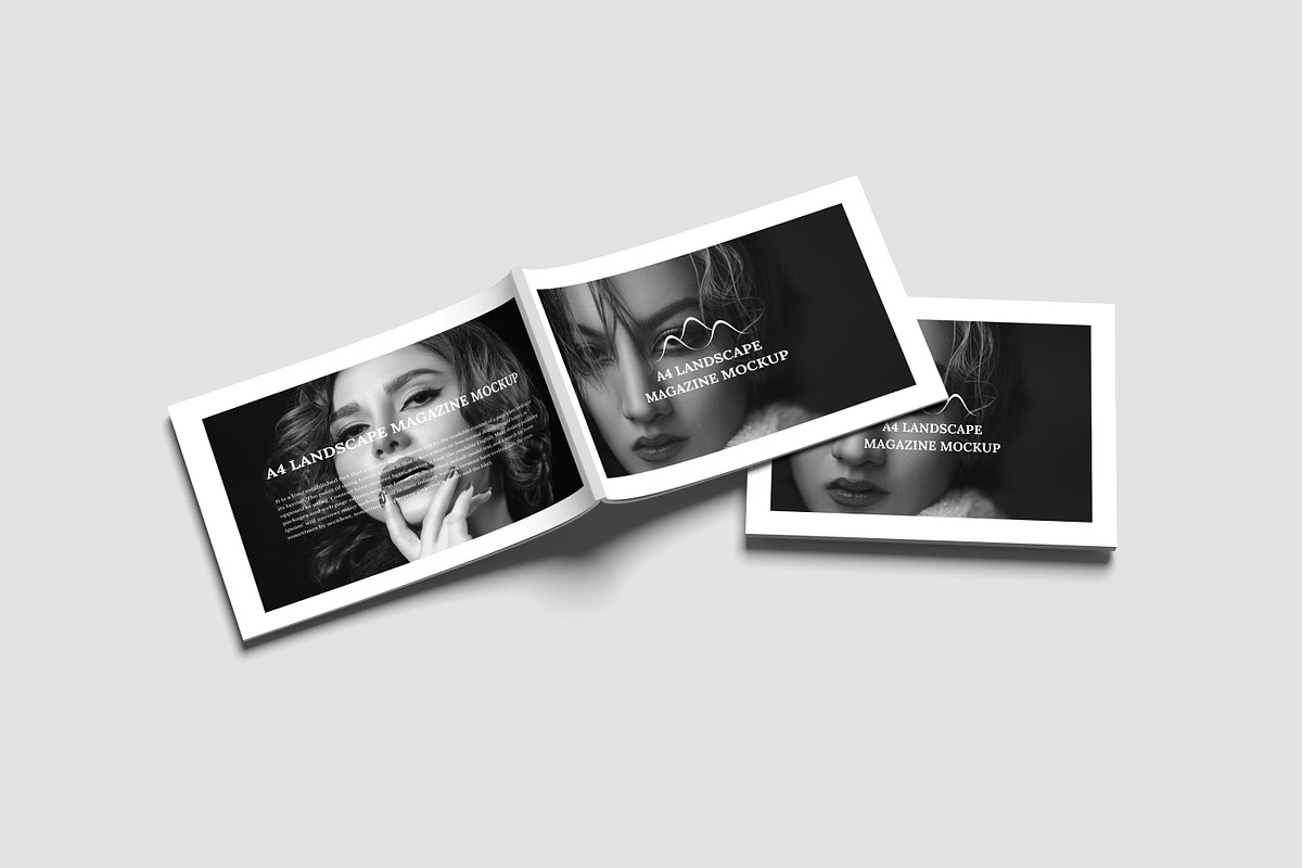 A4 Landscape Magazine Mockup, a Books & Magazine Mockup by Riel Concept (Photo 5 of 5)