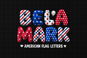 American USA Flag Balloon Font PNG, a Symbol Font by Jozoor (Thumbnail 1 of 9)