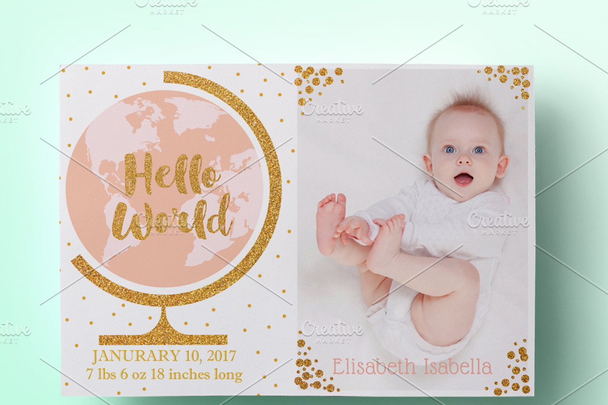 Birth Announcement template, an Invitation Template by annago (Photo 1 of 2)