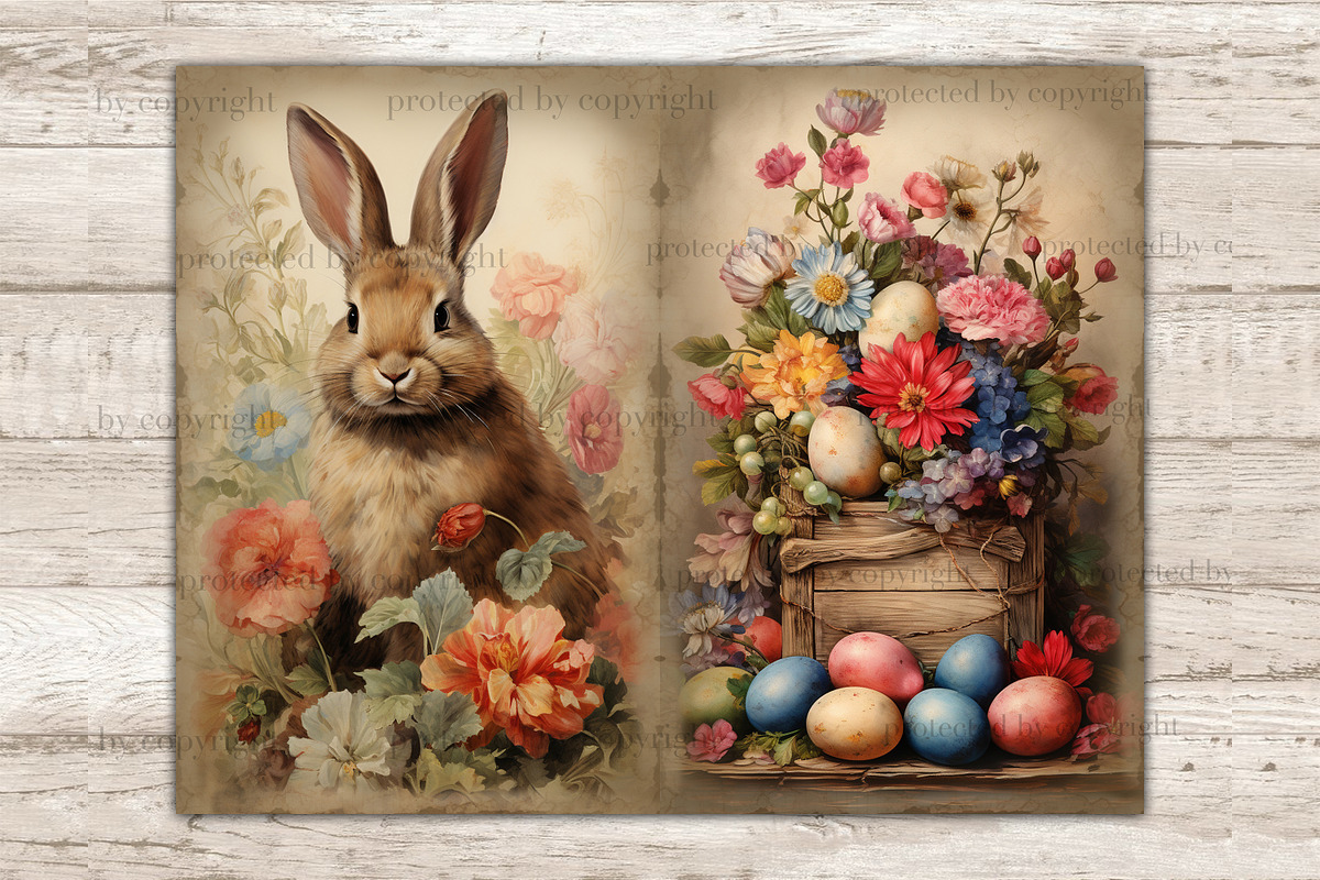 Easter Junk Journal Pages, a Seasonal Illustration by GlamArtZhanna (Photo 8 of 10)