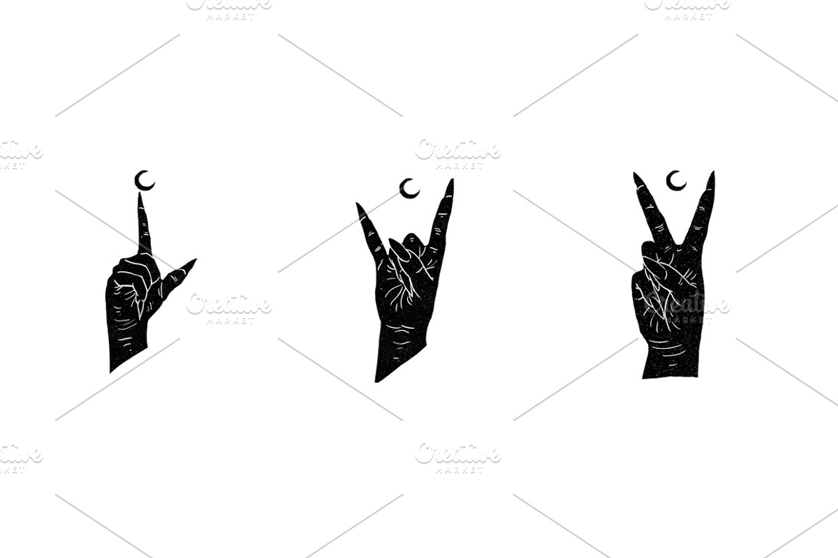 30 Silhouette Design Hand Gestures, an Education Illustration by Design by sebrodbrick (Photo 4 of 4)
