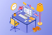 Online Distance Education from Home, an Education Illustration by TAlex (Thumbnail 2 of 6)