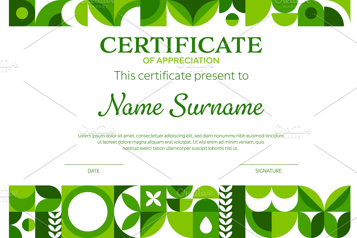 Ecology business certificate, a Decorative Illustration by Buch&Bee
