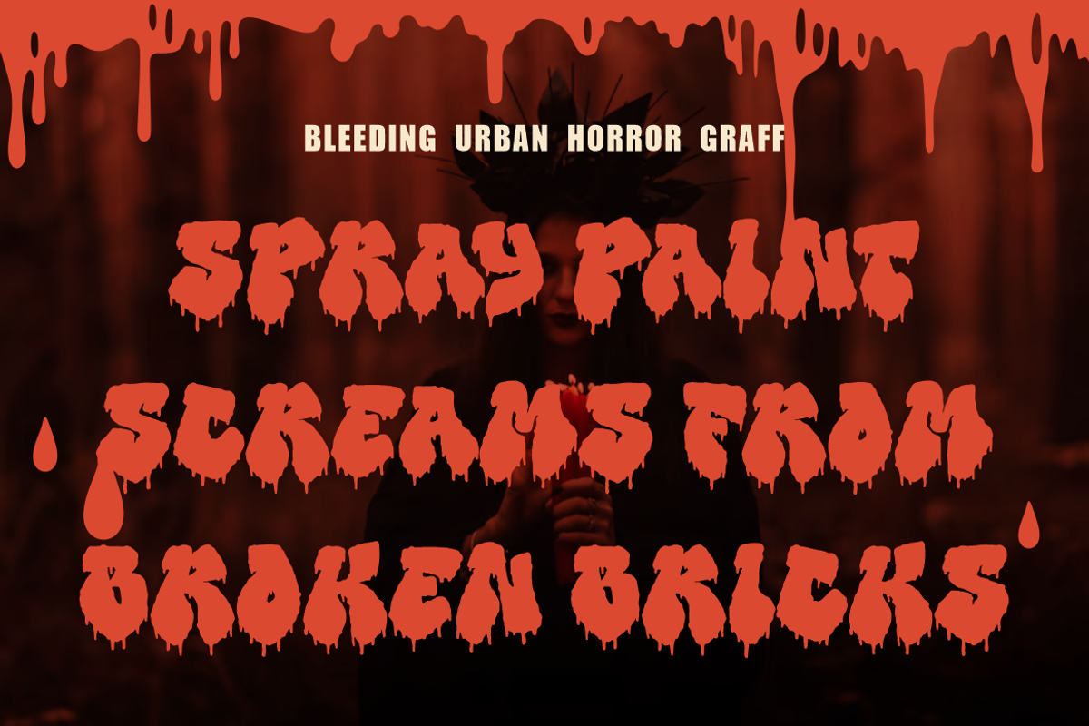 Dripper Poison Horror Graffiti Font, a Font by PutraCetol Studio (Photo 3 of 5)
