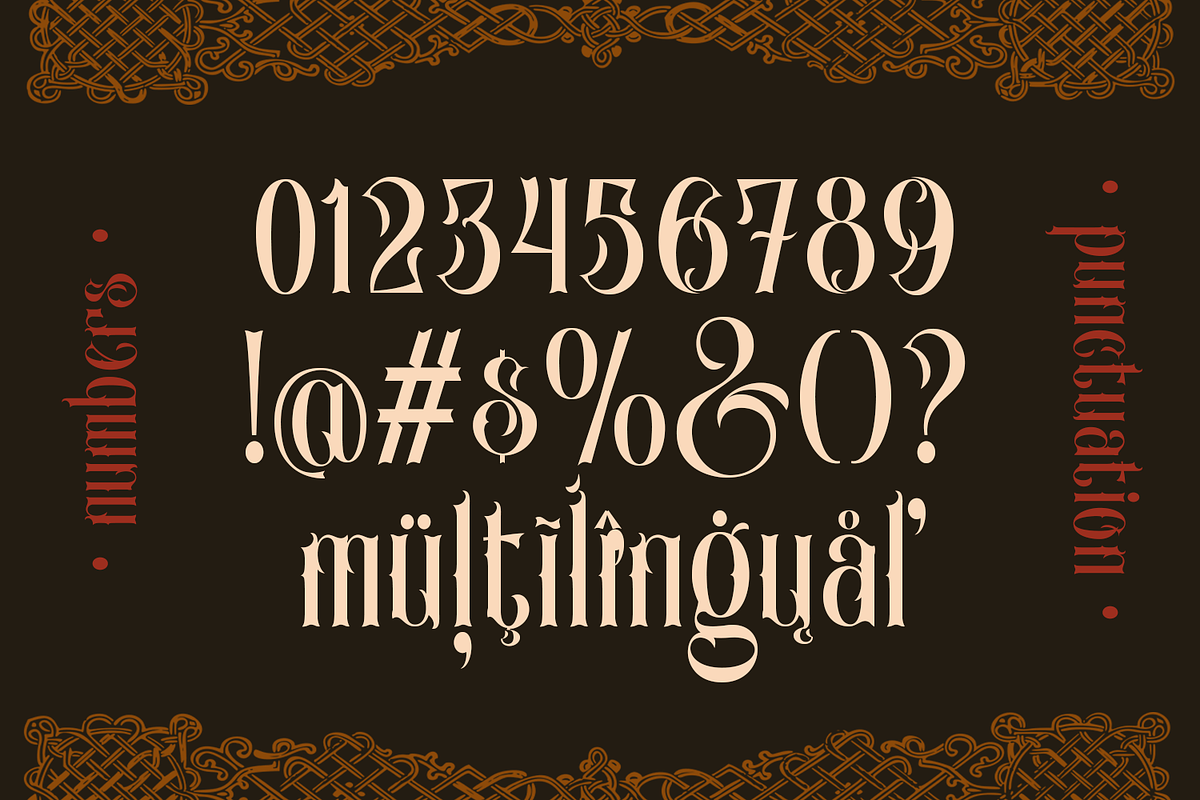 Evahgelina Vintage Font, a Blackletter Font by madeDeduk (Photo 7 of 10)