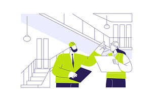 Commercial construction walk-through, a Finance Illustration by Visual Generation