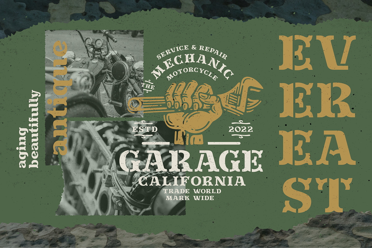 Evereast Slab Stencil, a Slab Serif Font by Nocturnal Workspace (Photo 8 of 9)