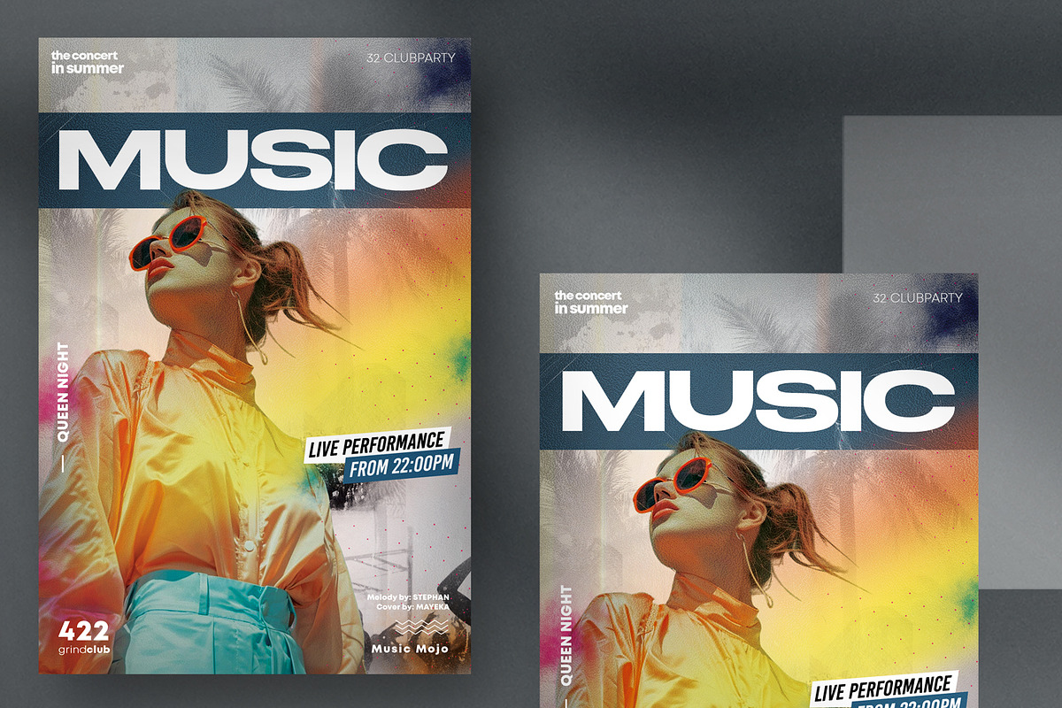 Music Artist Event Flyer Template, a Flyer Template by PixelsDesign (Photo 1 of 2)