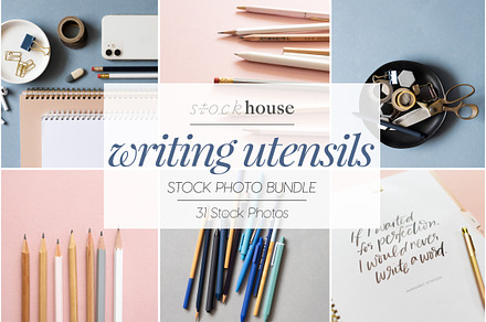 Writing Utensils Stock Photo Bundle, a Business Photo by Styled Stock House