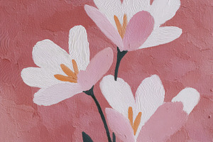 Blush Bloom Floral Painting, an Abstract Photo by Hamza067
