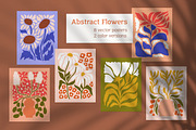 Trendy abstract flowers posters set, a Background Graphic by Good Studio (Thumbnail 1 of 13)