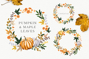 Pumpkin & Maple leaves, an Illustration by OJardin (Thumbnail 2 of 5)