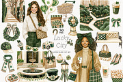 St Patricks Day Clipart, a Person Illustration by GlamArtZhanna (Thumbnail 1 of 8)