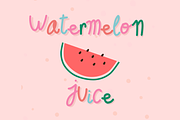 Watermelon Juice Script Font, a Script Font by Little Paperies (Thumbnail 1 of 6)