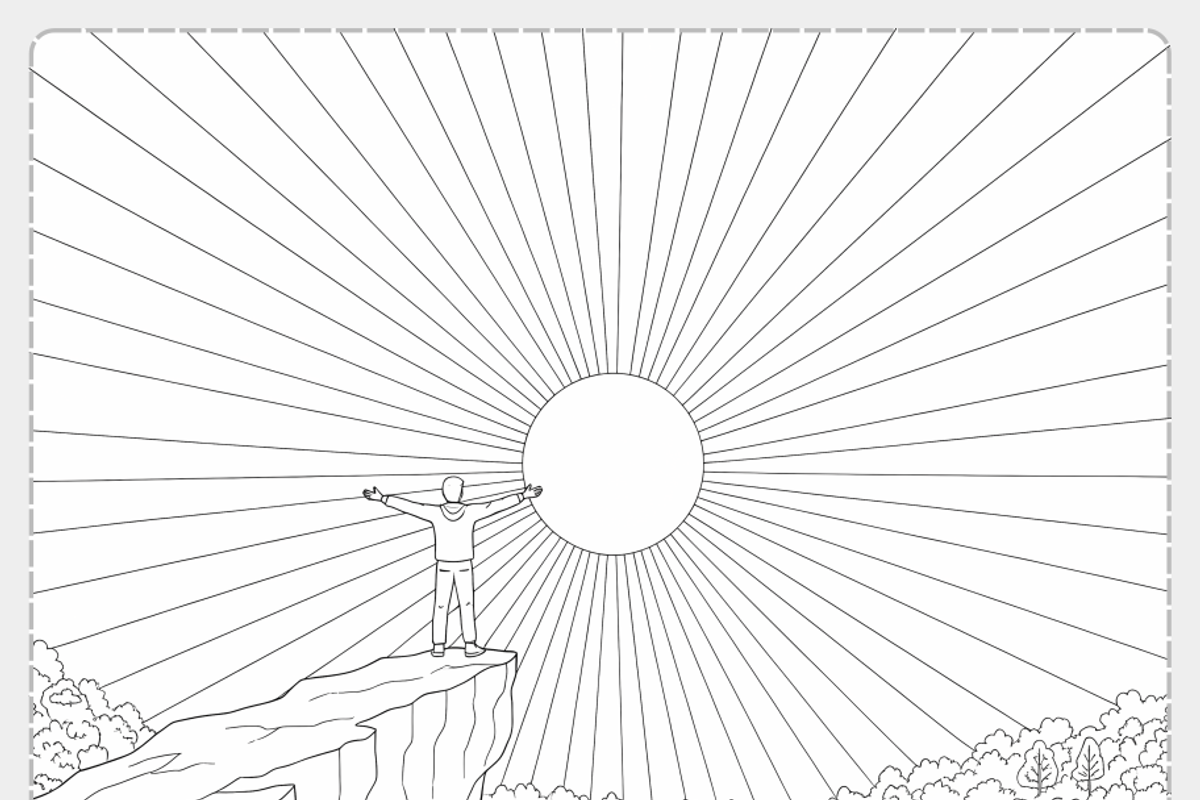 Manifestation Coloring Page, a Person Illustration by Nuvame Arts & Designs (Photo 20 of 27)