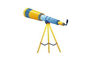 Telescope for space exploration, an Object Illustration by the8monkey