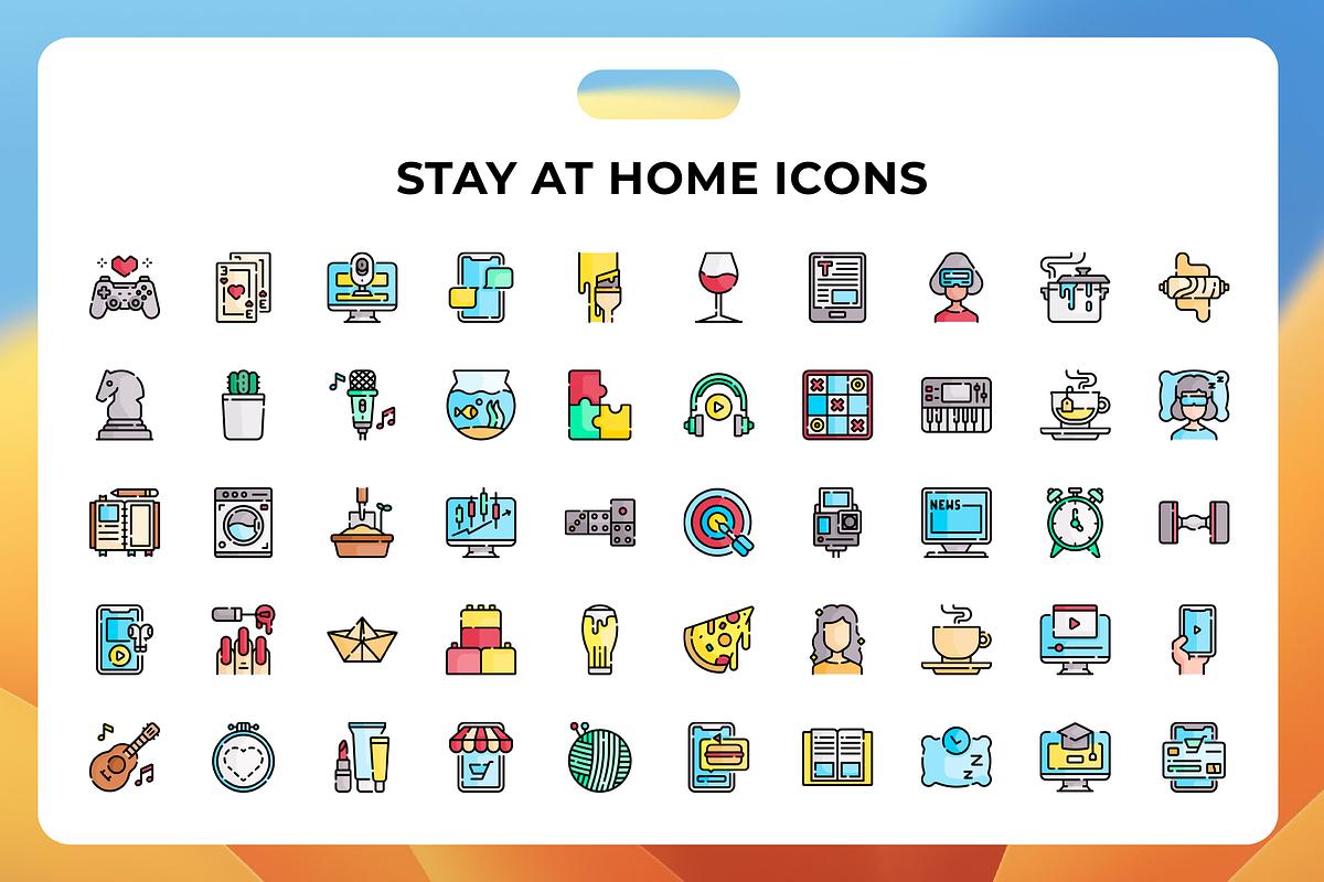 Stay At Home Icons, an Icon by Wencory