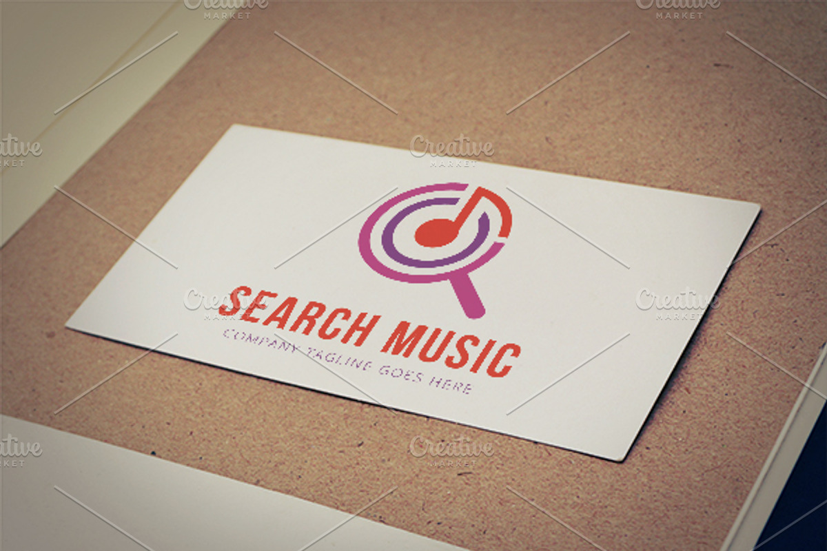 Search Music Logo Template, a Branding & Logo Template by DesignMarket