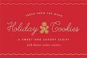 Holiday Cookies, A Christmas Script, a Script Font by Leslie Ray (Thumbnail 1 of 4)